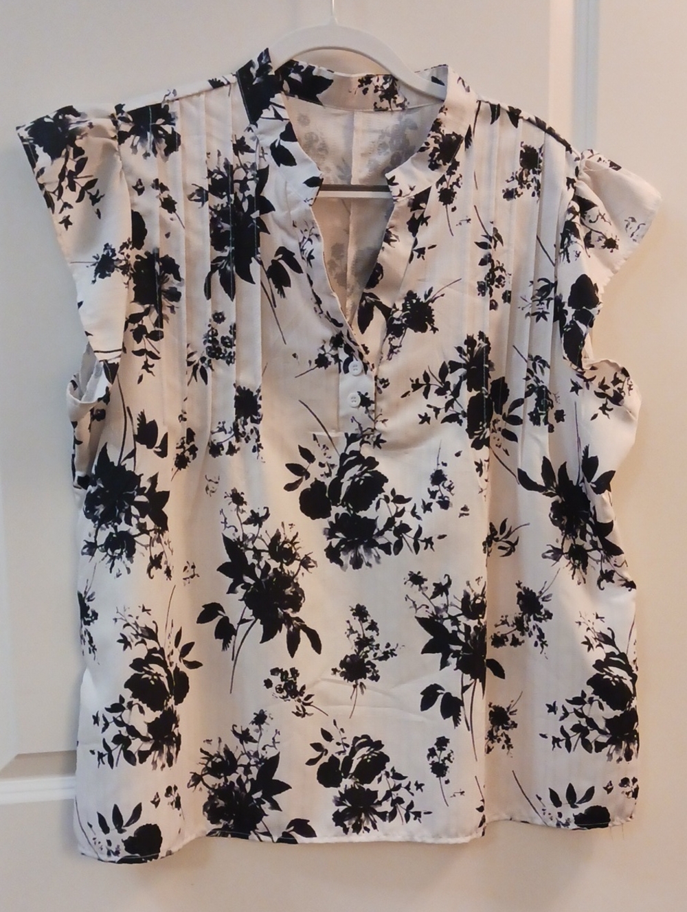 White And Black Blouse